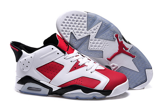 Women Jordan Shoes 6 Grade AAA Low Carmine